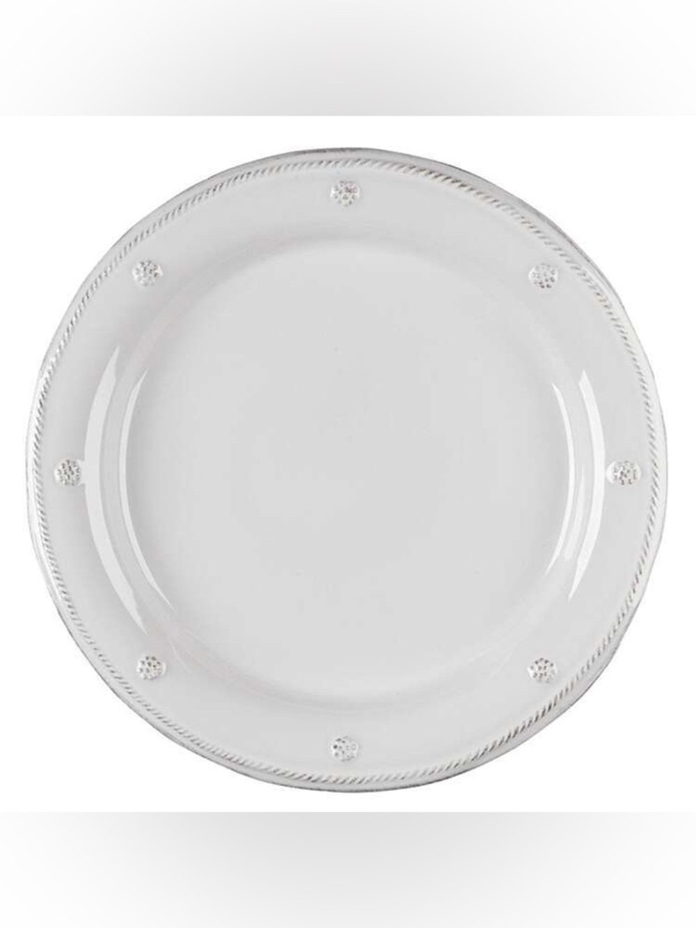 Juliska Berry & Thread 11” Dinner Plate White, Set of 2, Never Used. (Have 10).